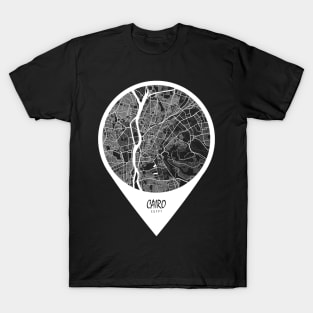 Cairo, Egypt City Map - Travel Pin T-Shirt